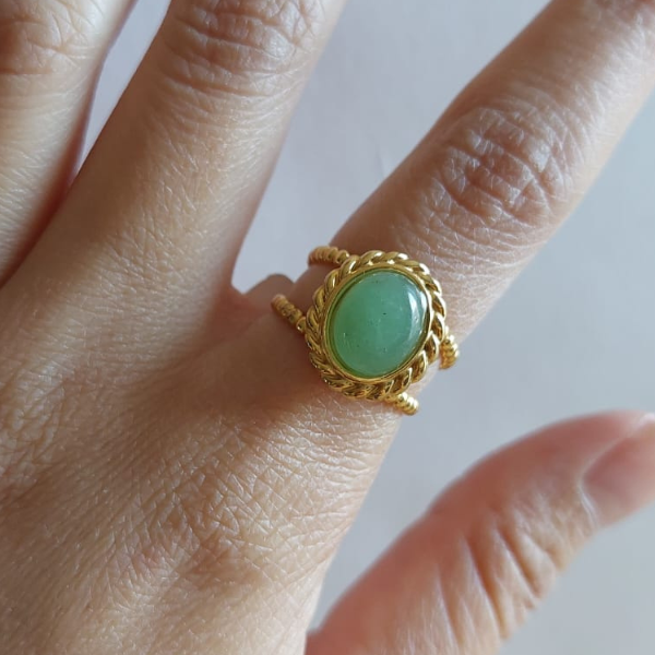 Anillo piedra verde