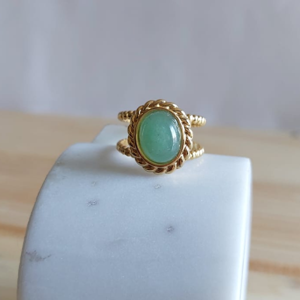 Anillo piedra verde