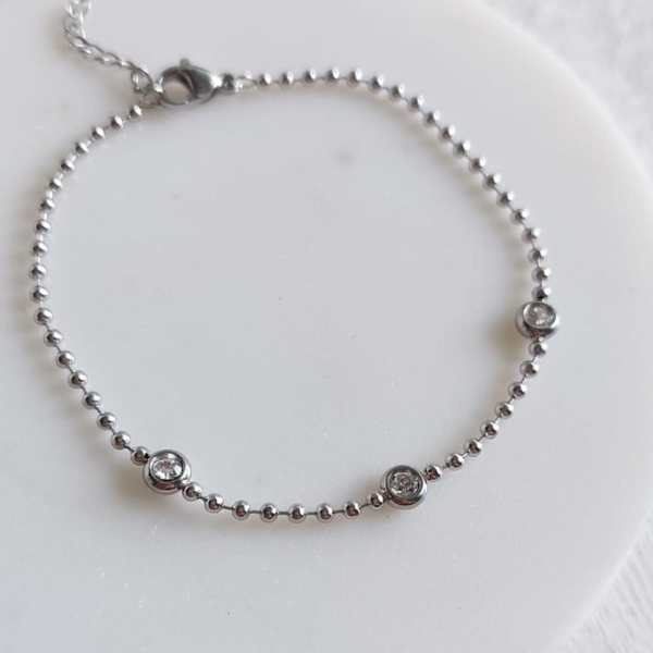 Pulsera balines circonia