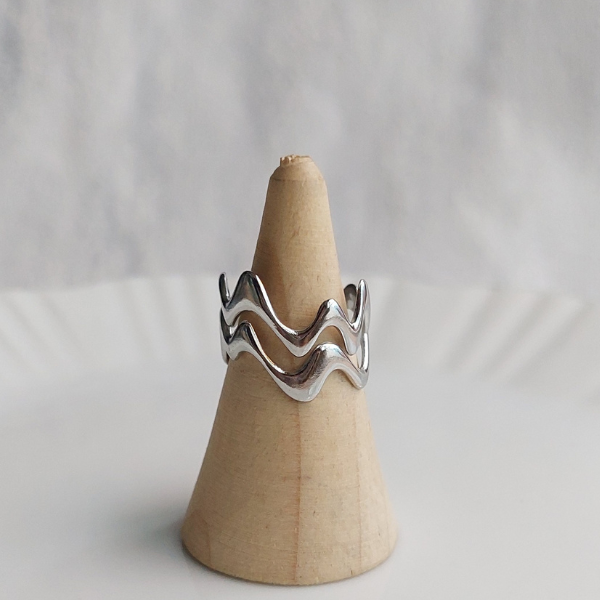 Anillo doble ondas