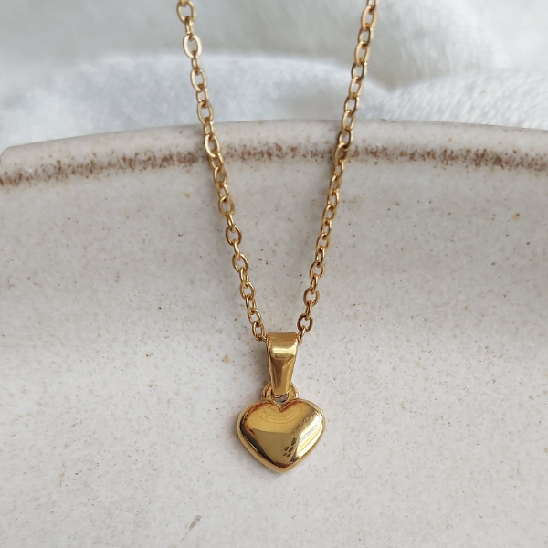 Collar corazón inflado