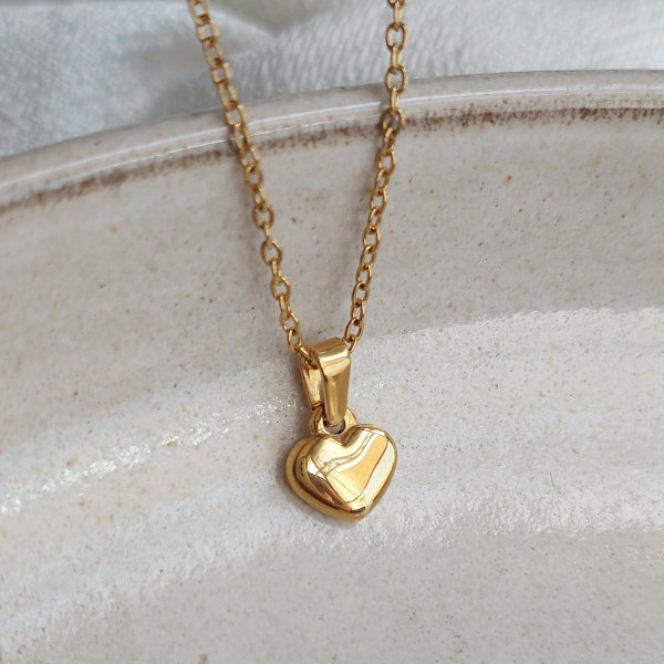 Collar corazón inflado