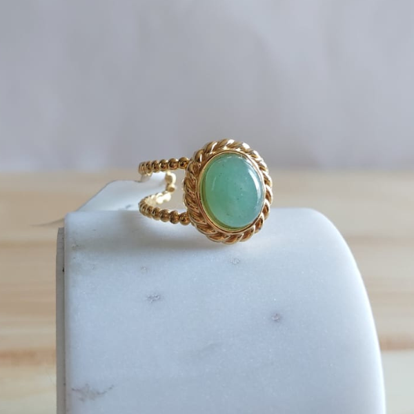 Anillo piedra verde