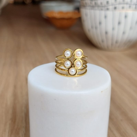 Anillo perlas