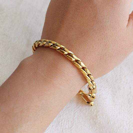 Pulsera trenza dorada