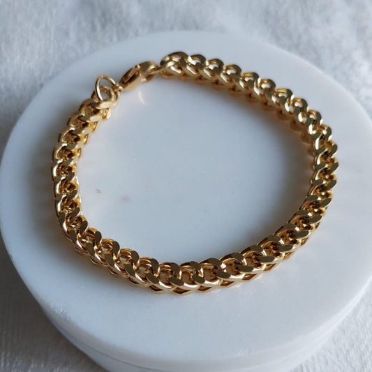Pulsera cubo dorada