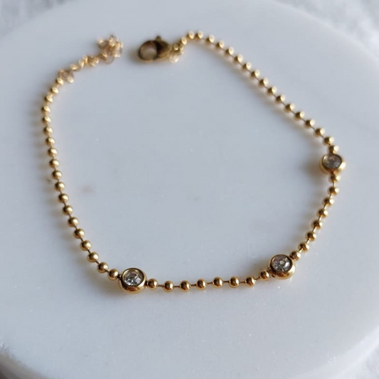 Pulsera balines circonia