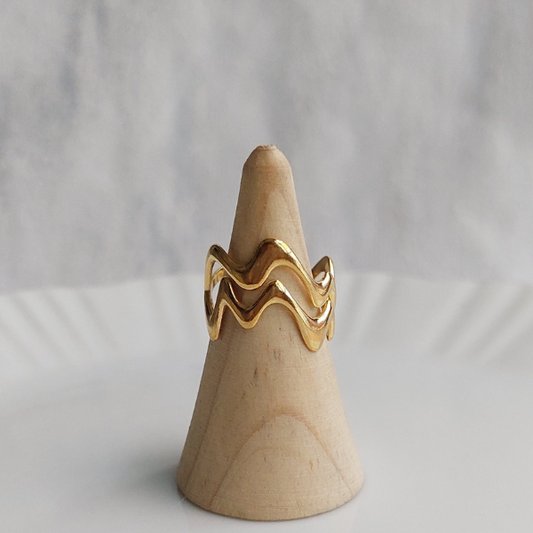 Anillo doble ondas