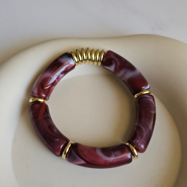 Pulsera bambú aros